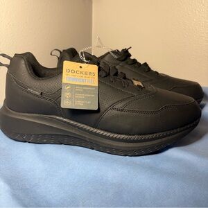 NWT- Dockers Men's Black Comfort Flex Sneakers